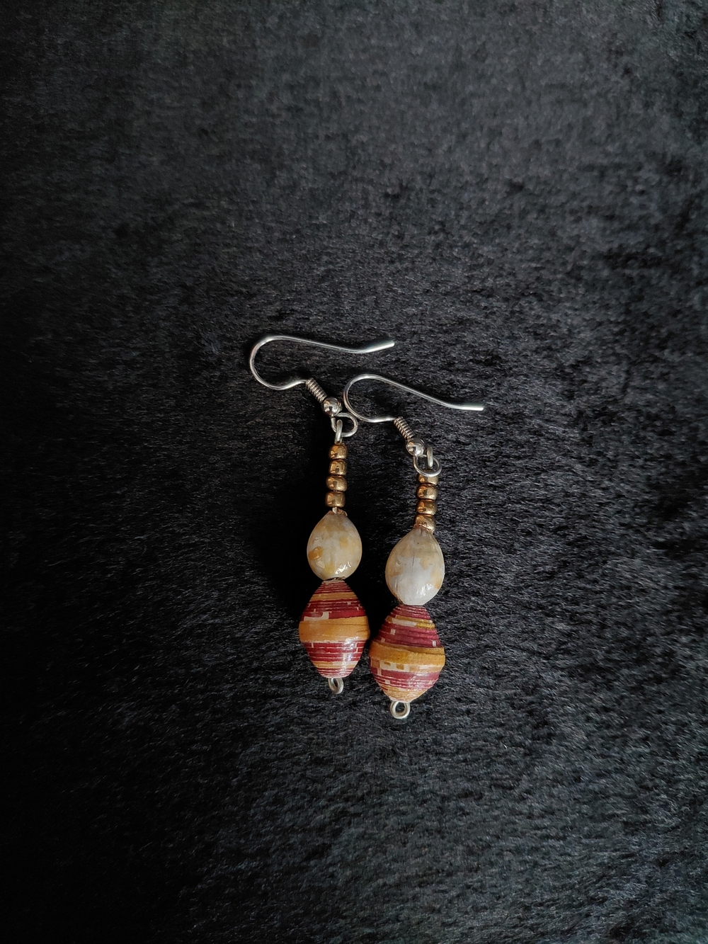 Paper bead earings